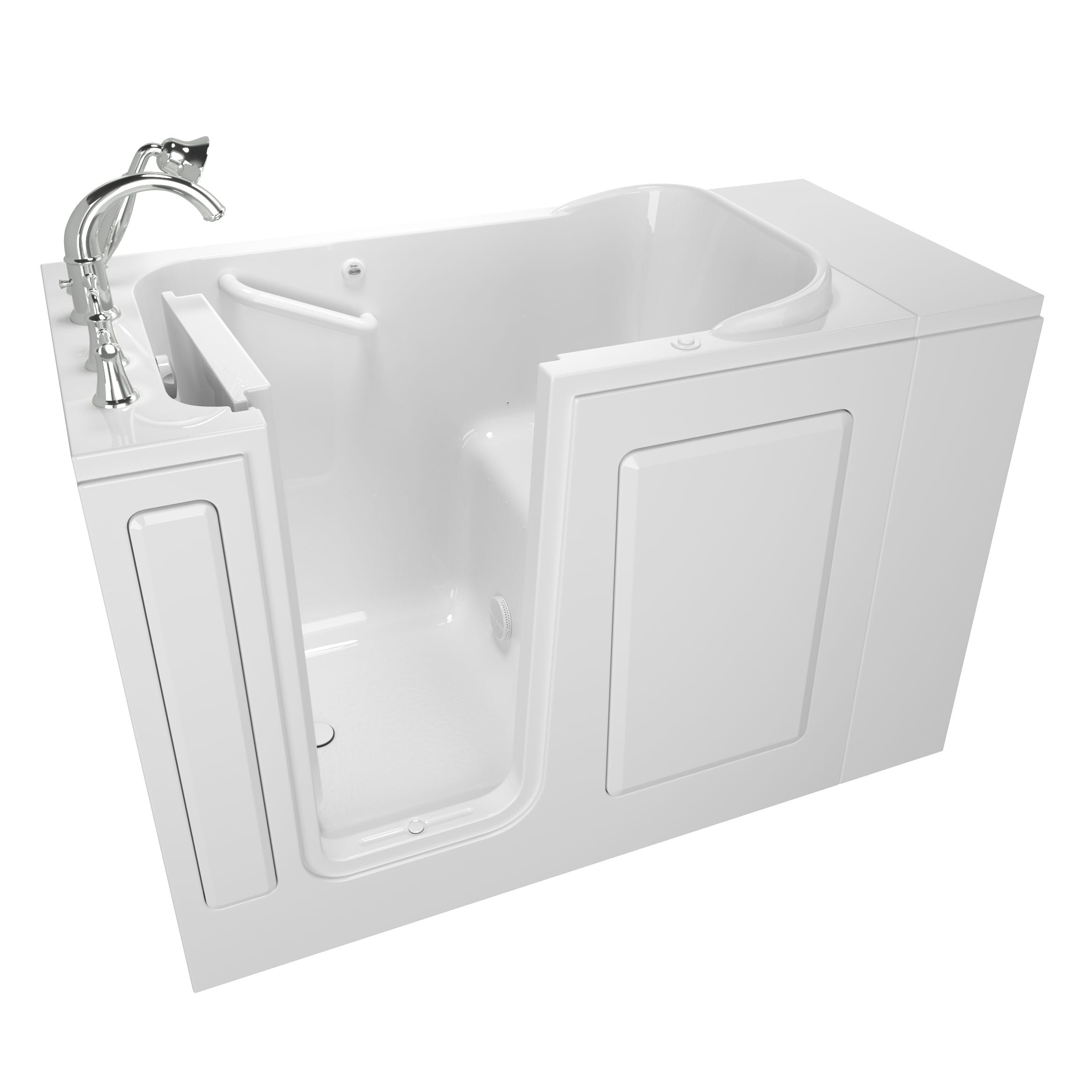 Gelcoat Value Series 28 x 48-Inch Walk-in Tub With Air Spa System - Left-Hand Drain With Faucet